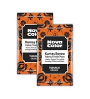 Turuncu Kumaş Boyası Toz 12 gr 2 Adet Nova Color Toz Kumaş Boyası Turuncu Kot Pantalon Gömlek Tişört Tekstil Kumaş Boyası 2 Adet