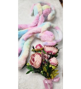 Lav Mer Kids Peluş Kulaklik. Unikorn Renkli Sade Ses Çikartan Kulaklik