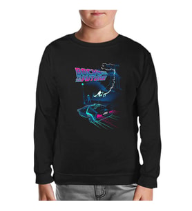 Back to the Future - Not That Time Siyah Çocuk Sweatshirt