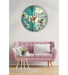 Bilge Retro Tasarımlı Duvar Saati 35x35cm (Baskılı)