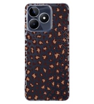 Realme C53 Uyumlu Leopar Desenli Şeffaf Telefon Kılıfı