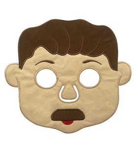 Baba Figürlü Maske (Bej)