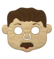 Baba Figürlü Maske (Bej)