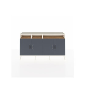 Arges Konsol 6 Raflı 4 Kapaklı 176x30x99 Aytaşı-Antrasit/Çam