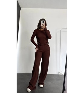Bubble Alt Üst Takım Kahve Pt510446