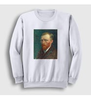 Presmono Unisex Beyaz Portrait Art Painter Vincent Van Gogh Sweatshirt 303131tt