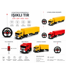 01992 1:32 Uzaktan Kumandalı Işıklı Tır 50 cm -