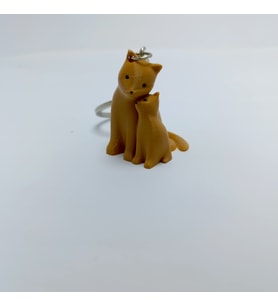 Yavrulu kedi - Anahtarlık