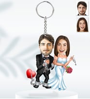 Kişiye Özel Sevgili Model  Ahşap Anahtarlık-23