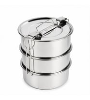 3'lü Metal Sefer Tası - Paslanmaz Çelik - 16 cm
