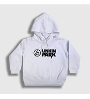 Presmono Unisex Çocuk Beyaz Logo V2 Linkin Park Kapüşonlu Sweatshirt 98213tt (Beyaz)