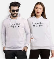 Tshirthane I Love Her I Love Him Sevgili Kombinleri Kapüşonlu Kombini (Tek Ürün Fiyatıdır.)