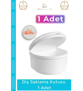 #DişKutusu Hijyenik Şeffaf Plastik Sağlam Kapaklı Geniş Hazneli Diş Saklama Kutusu Büyük Boy - 1 Ade