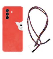 Huawei Nova Y70 Y90 Nova 9 SE  Kılıf Boyun Asklı Rasta Silikon Kedoş 1735