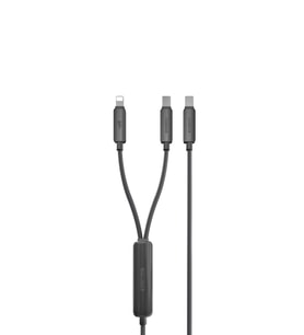 Qpen EC-IC01 1.2M Type-C to Type-C 60W ve Lightning 30W 2in1 PD Hızlı Şarj Kablosu
