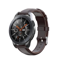 BİPOWER Samsung Watch 22mm KRD10 Deri Kordon Koyu Kahve
