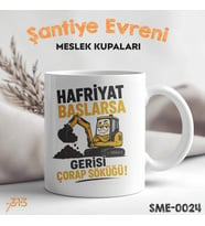Hafriyatçıya Özel Komik Kupa – Hafriyat Başlarsa Gerisi Çorap Söküğü Baskılı Seramik Kupa