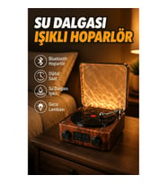 Su Dalgası Işıklı Bluetooth Hoparlörlü Dijital Saat Gece Lambası Çok Fonksiyonlu