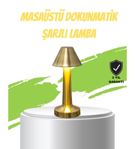 Led Masa Lambası 3 Renk Ayarlı Şarjlı Kablosuz Modern Tasarım