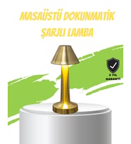 Led Masa Lambası 3 Renk Ayarlı Şarjlı Kablosuz Modern Tasarım