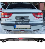 Renault Megane 1 Difüzör Arka Tampon Eki 4 Egzoz Çıkışlı Siyah