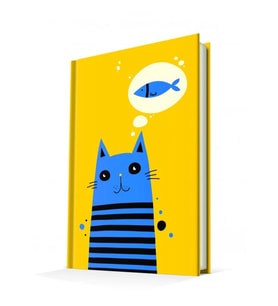 DEFFTER CAT'S DREAM / 14X20 SERT KAPAK  96 YP. ÇİZGİLİ DEFTER