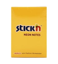Hopax Stıckn Yapışkanlı Not Kağıdı 100 Yaprak 76x51 Mm Fosforlu Turuncu