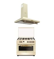 GL General Rustik Krem Set 90 cm( GLF 9050RKP Desire 90 Kuzine Fırın-GLD 040RK Davlumbaz)