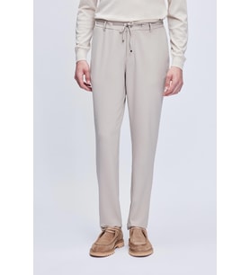 Bej Rahat Kesim Yandan Cepli Jogger Pantolon