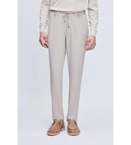 Bej Rahat Kesim Yandan Cepli Jogger Pantolon