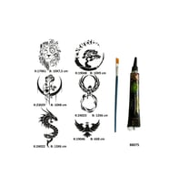 Vahşi Güzellikler Tüp Kına ve Fırça hediyeli Tattoo Geçici Dövme Seti