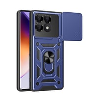 Xiaomi Poco F6 Pro Uyumlu Kılıf Magnetik Standlı Kamera Korumalı Zore Sürgülü Vega Kapak
