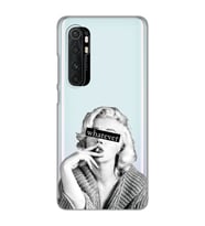 Xiaomi Mi Note 10 Lite Uyumlu Marilyn Monroe Desenli Şeffaf Telefon Kılıfı