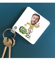 Kişiye Özel Futbolcuya Hediye Karikatürlü Anahtarlık