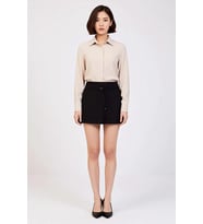 Kadın Mini Şort Etek A Kesim Normal Bel Kemerli İnterlok Örme Polyester Rahat Günlük Modern Şık