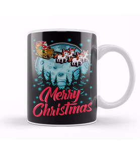 Funny Unicorn Santa Merry Christmas Gift Xmas Kupa Bardak Porselen