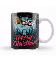 Funny Unicorn Santa Merry Christmas Gift Xmas Kupa Bardak Porselen