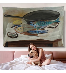 Picasso-Balık Ve Kızartma Tavası Duvar Örtüsü-7102
