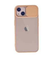 Apple İphone 13 Kılıf Palm Buzlu Kamera Sürgülü Silikon - Pembe