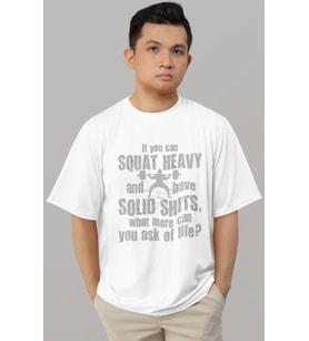 Tasarım Squat Fitness Bodybuilding Sporcu Baskılı Unisex Oversize Tişört