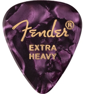 Fender 1980351676 351 Premium Extra Heavy Gitar Penası (Purple Moto) Mor İnci Desenli Estetik Görünüm Ekstra Kalın Yapı ile Güçlü Ton