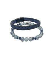 JTSS26BLK1853 TERMAL KUVARS HEMATİT DOĞALTAŞ ESNEK ve MIKNATISLI KİLİT PU MAZLZEME MAVİ 8 MM GARANTİLİ KUTULU KOMBİN JANTİ BİLEKLİK
