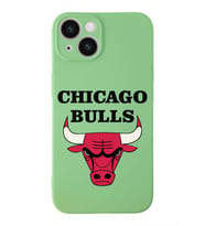 Apple iPhone 14 Plus  Lansman Kılıf Chicago Bulls  Tasarımlı Altı Kapalı İçi Kadife Kaplı  Kapak (Şeffaf)