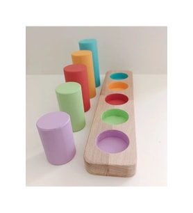 Moccotoys Montessori Toddler Silindir Renk Eşleştirme Oyunu