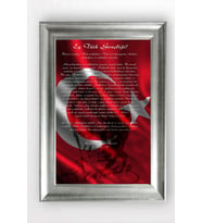 Gümüş Çerçeveli Atatürk Tablo cv1316