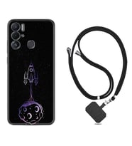 Tecno Pova Neo Kılıf Silikon Boyun Askılı İpli Desenli Silikon Master Space 1630