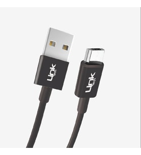 K565 Strong 30cm 2.4A Mikro USB Powerbank Şarj Kablosu (Siyah)