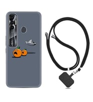 Tecno Spark 6 6 Go 8C 8 Pro 7 7 Pro Kılıf Boyun Askılı Silikon Orange Escape 1374