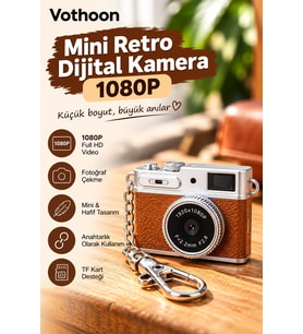 Dijital Kamera Full Fotoğraf & Video Çekimi Lcd Ekran Kamera Tf Kart Destekli