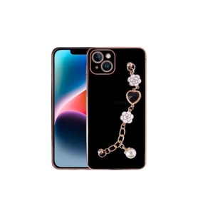Apple iPhone 15 Uyumlu Kılıf El Tutamaçlı Kamera Korumalı Zore Taka Silikon Kapak (Siyah)